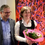 Vernissage Lotte Günther 4. März, Kunsthistorikerin Ruth Hansmann und Torsten Kirchmann, Presseclub e.V. Mainz