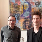 Patrick Hermann, Kunstausstellung "Suche nach Wirklichkeit", Finissage vom 28.4.2019,  Schenkung der Arbeit "Wie hast du's mit der Religion" an das Dom- und Diözesanmuseum Mainz, Dr. Wilhelmy